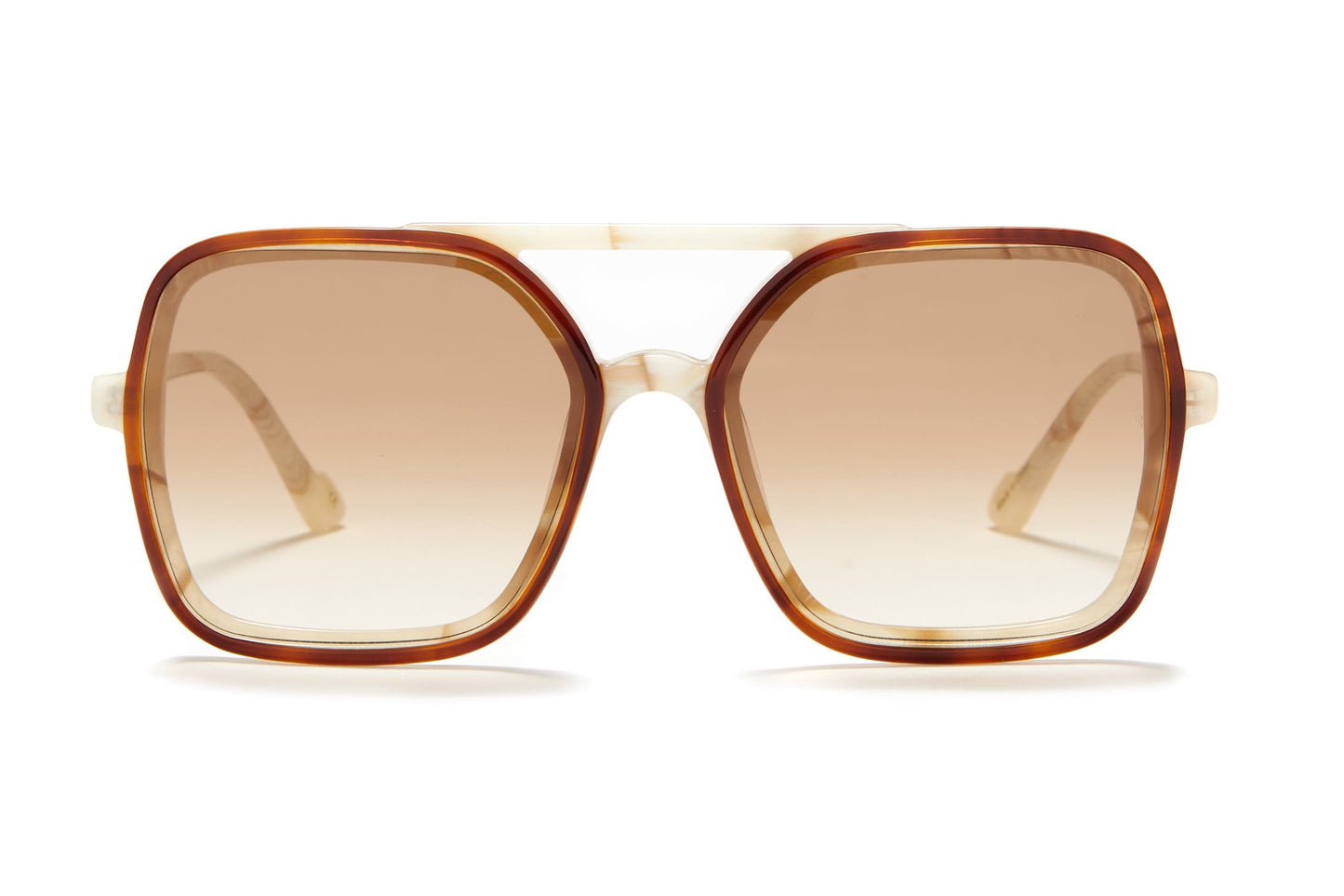 Sunday Somewhere Atlas in Tort Unisex Oversized Aviator Sunglasses