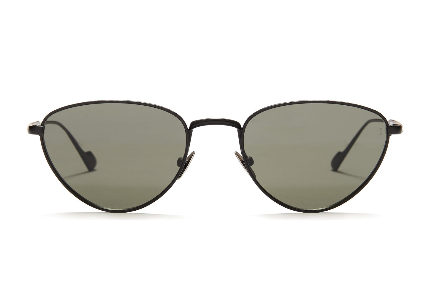 Sunday Somewhere Han in Black Unisex Metal Cat-Eye Sunglasses