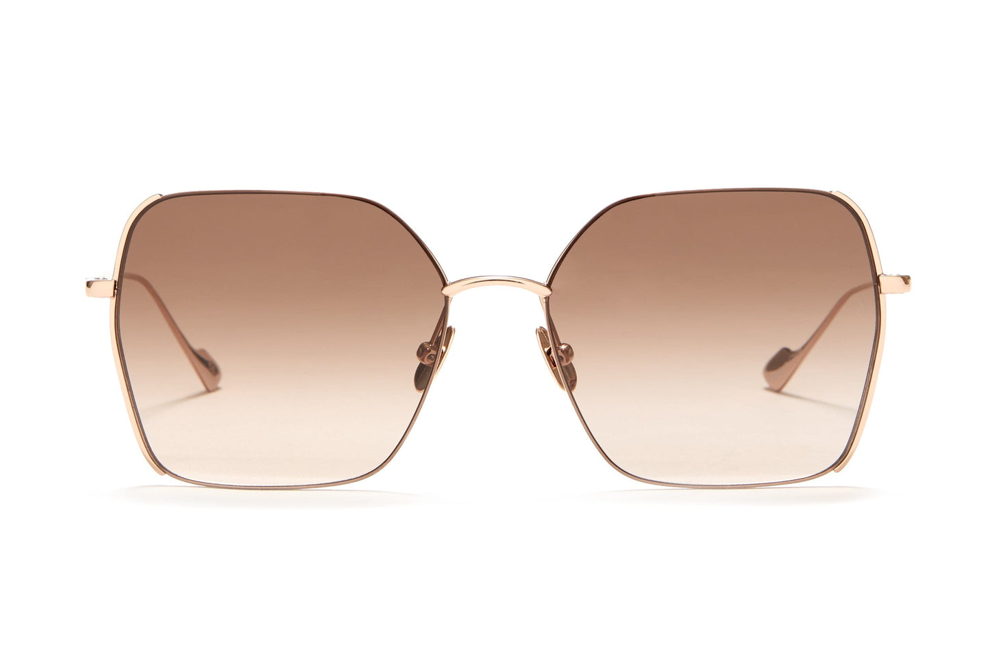 Sunday Somewhere Suja in Rose Gold Unisex Oversized Square Sunglasses