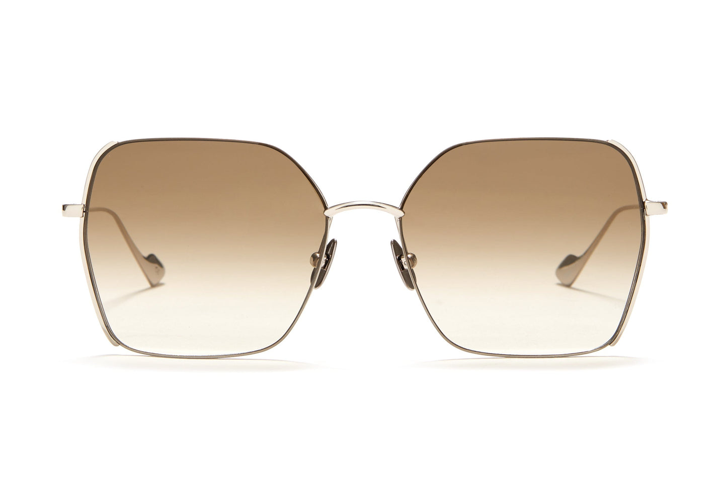 Sunday Somewhere Suja in Gun Metal Unisex Oversized Square Sunglasses