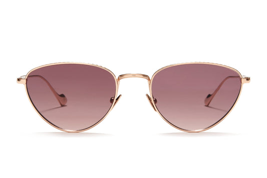 Sunday Somewhere Han in Rose Gold Unisex Metal Cat-Eye Sunglasses 