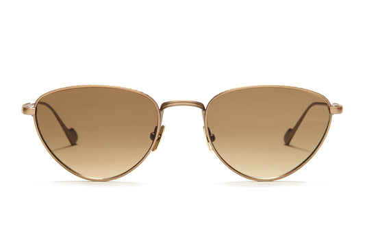 Sunday Somewhere Han in Antique Gold Unisex Metal Cat-Eye Sunglasses