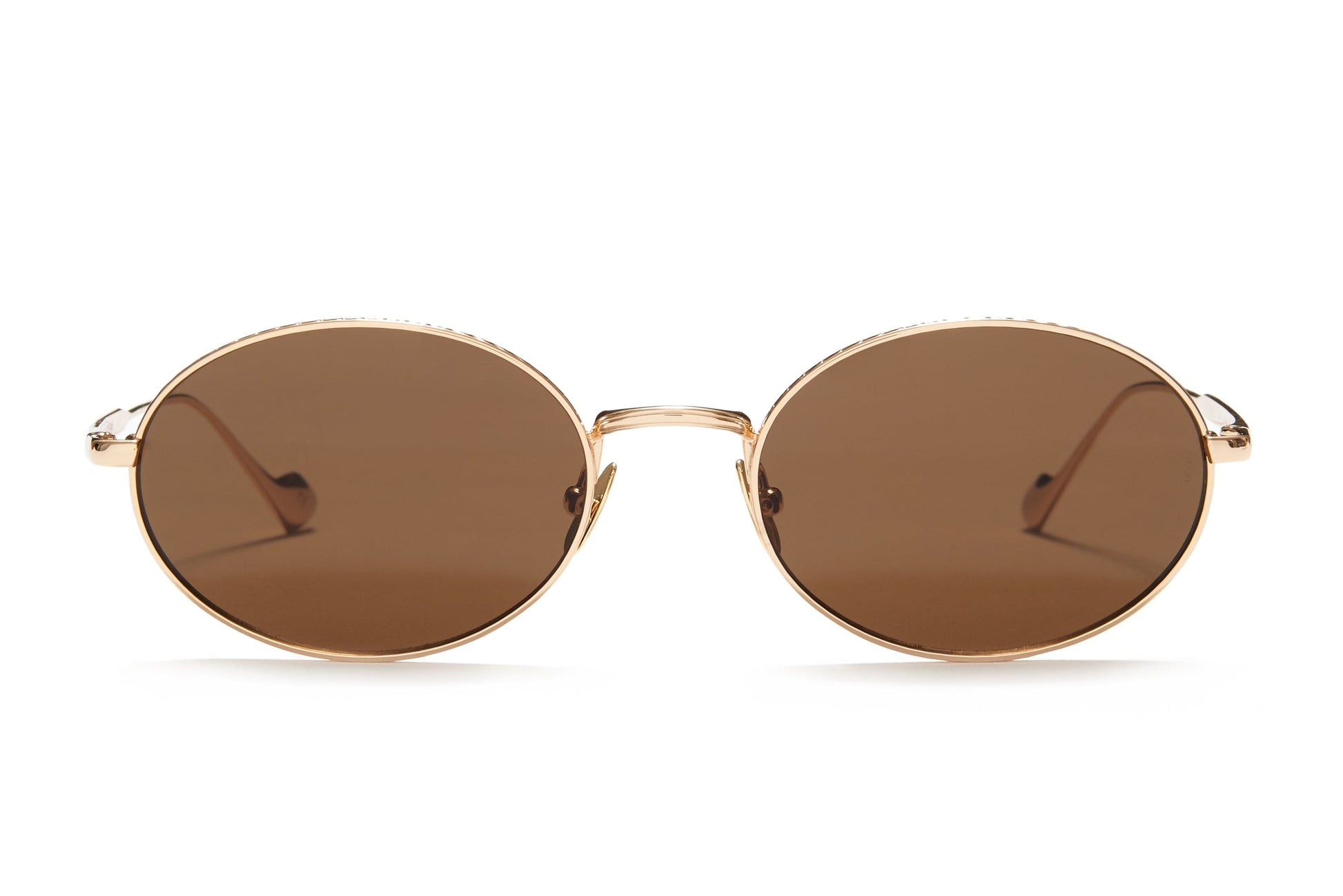  Sunday Somewhere Jax in Gold Unisex Round Metal Sunglasses