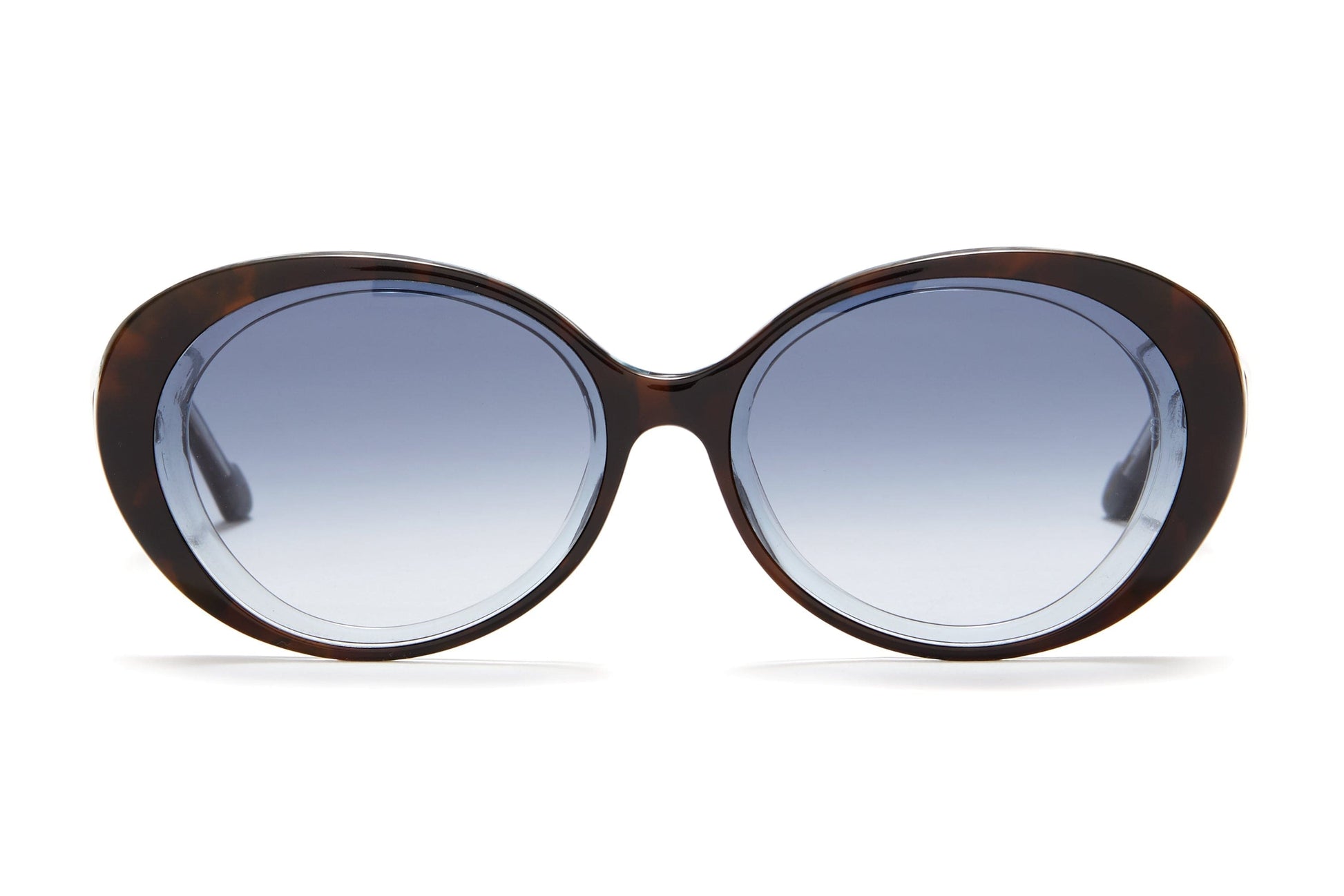 Sunday Somewhere Juniper in Blue Tort Women's Round Acetate Sunglasses 