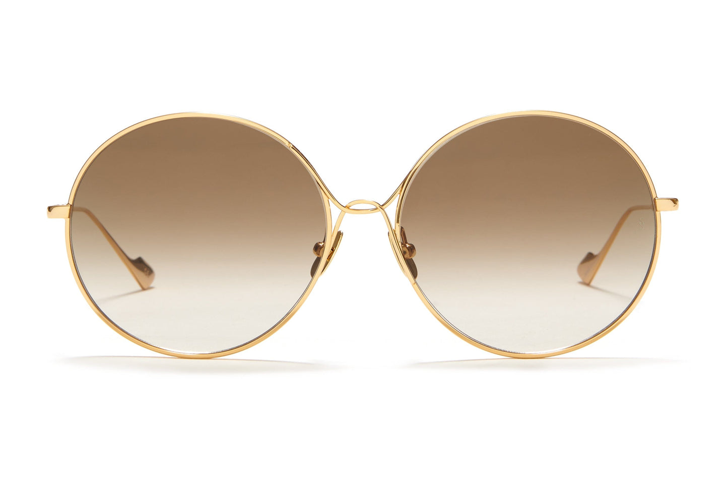 Sunday Somewhere Lola in Gold Women's Round Metal Sunglasses