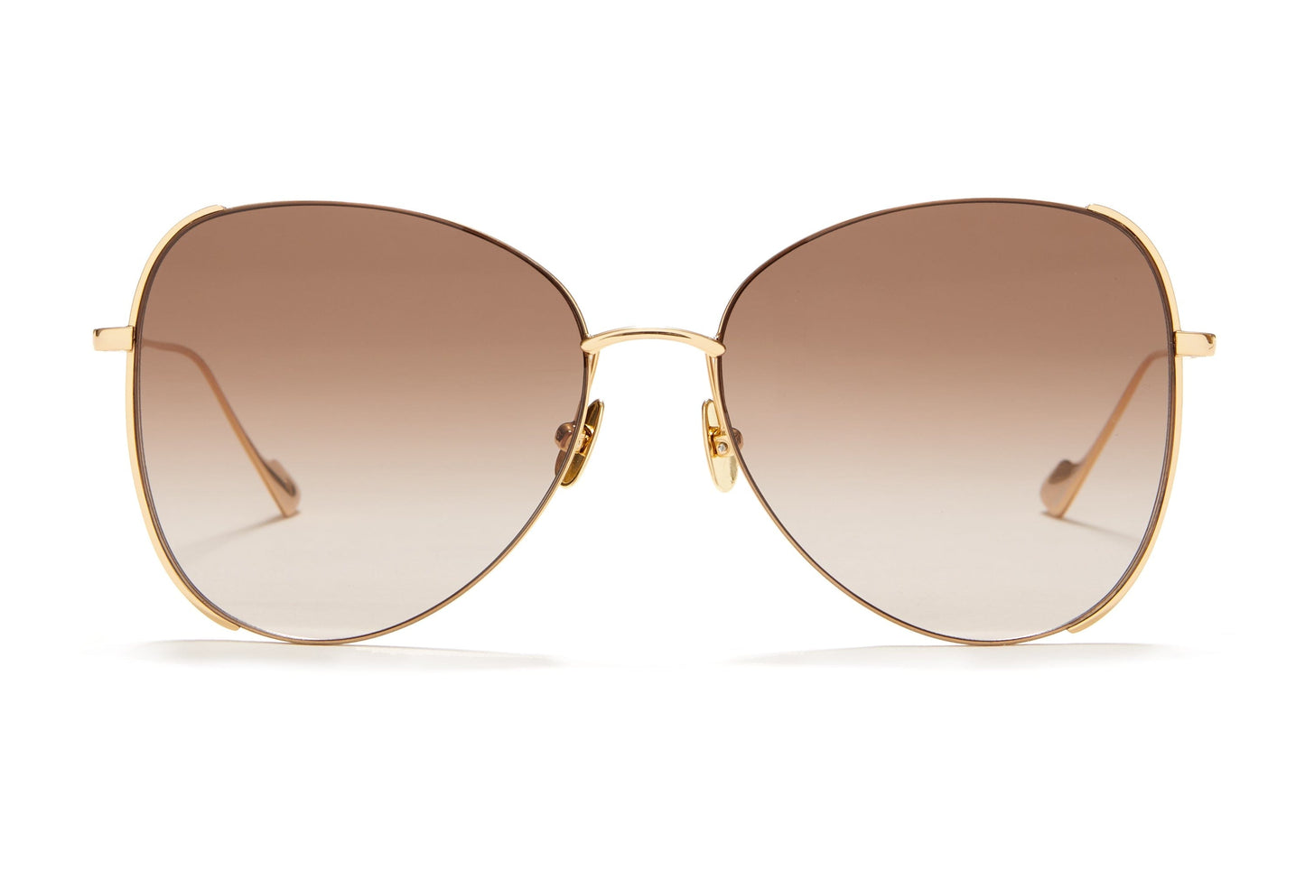 Sunday Somewhere Pip in Gold Women's Oversized Metal Sunglasses 