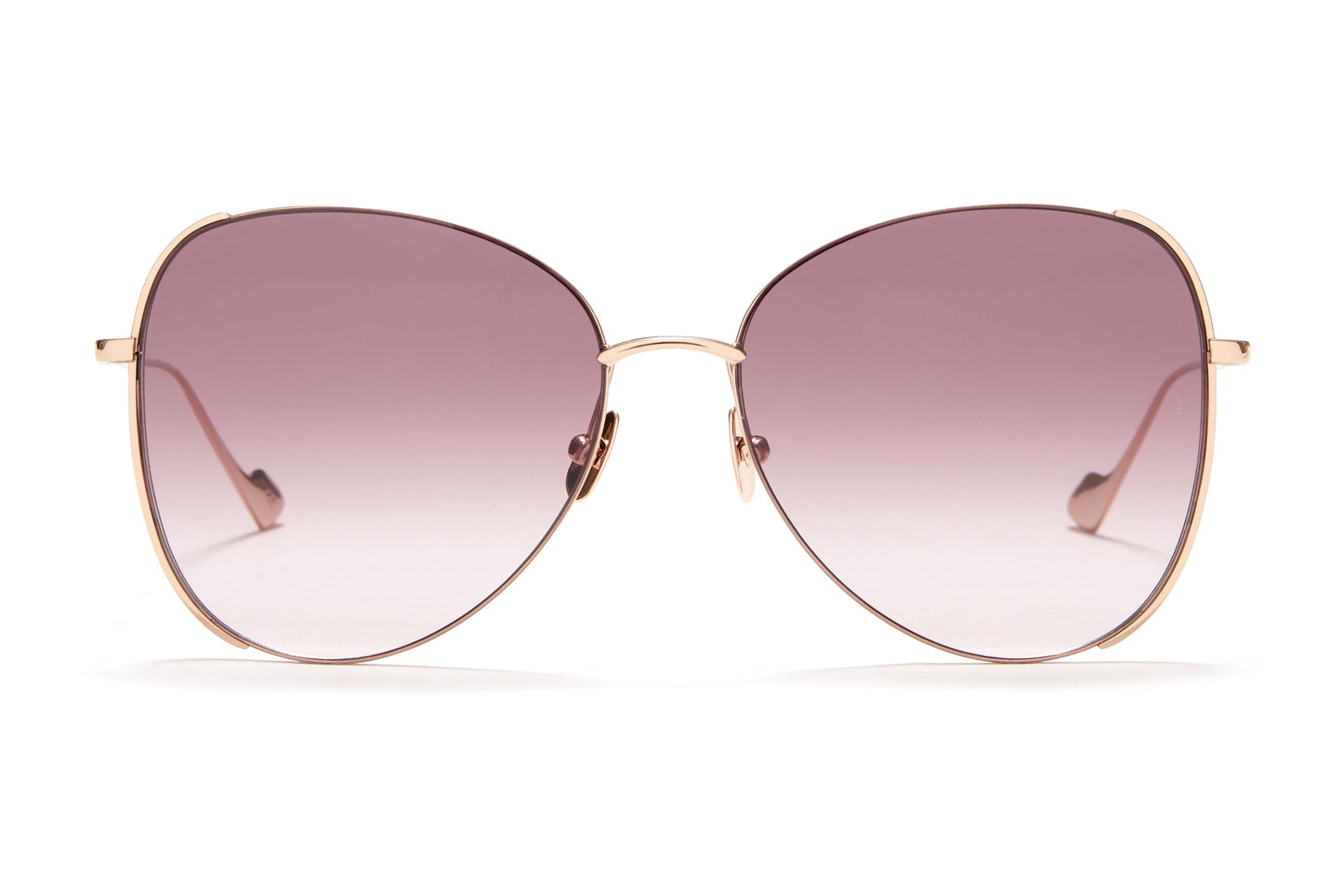 Sunday Somewhere Pip in Rose Gold Women's Oversized Metal Sunglasses