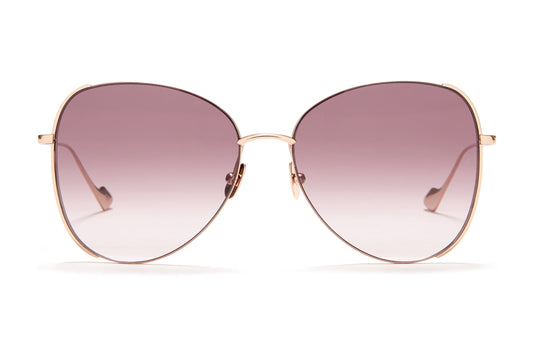 Sunday Somewhere Pip in Rose Gold Women's Oversized Metal Sunglasses