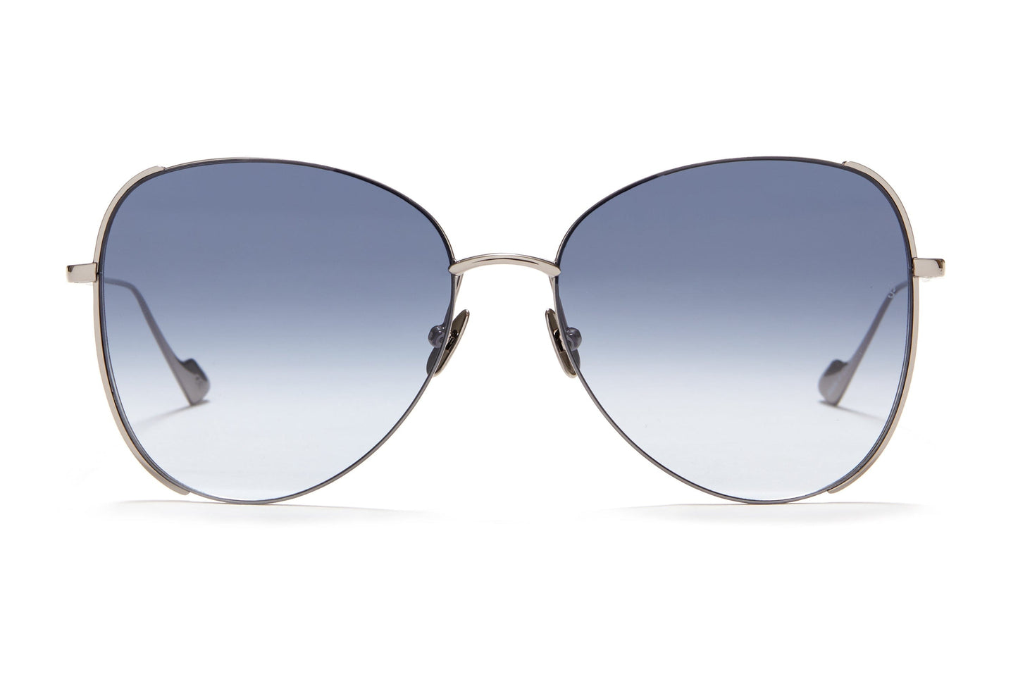 Sunday Somewhere Pip in Silver Women's Oversized Metal Sunglasses 