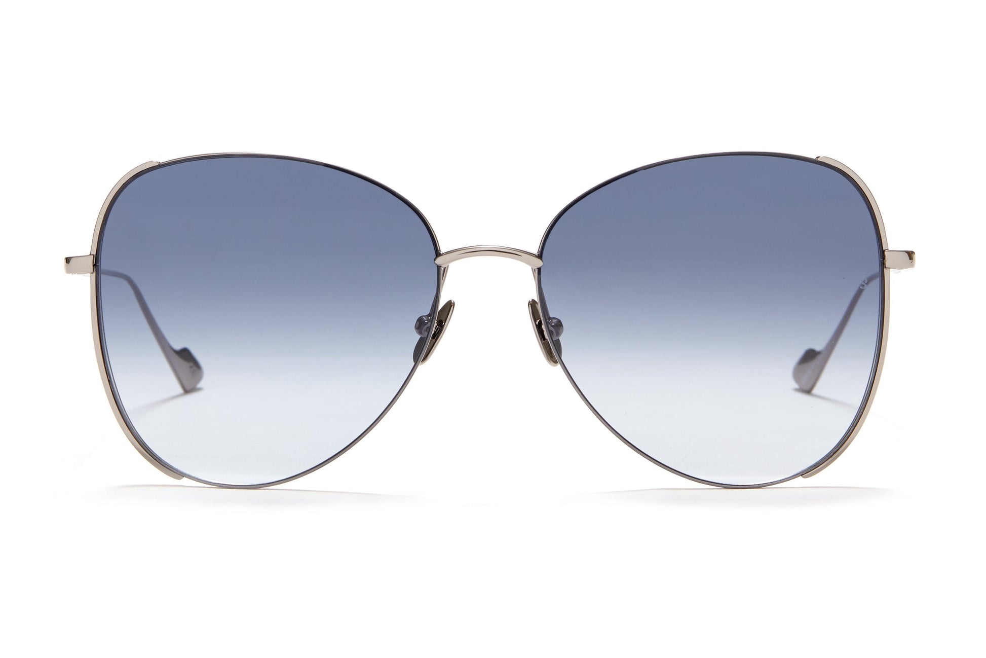 Sunday Somewhere Pip in Silver Women's Oversized Metal Sunglasses 