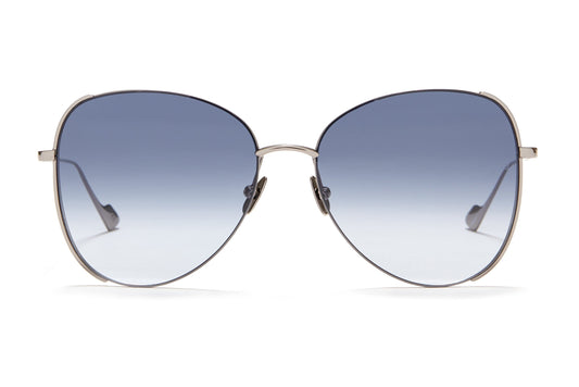 Sunday Somewhere Pip in Silver Women's Oversized Metal Sunglasses 