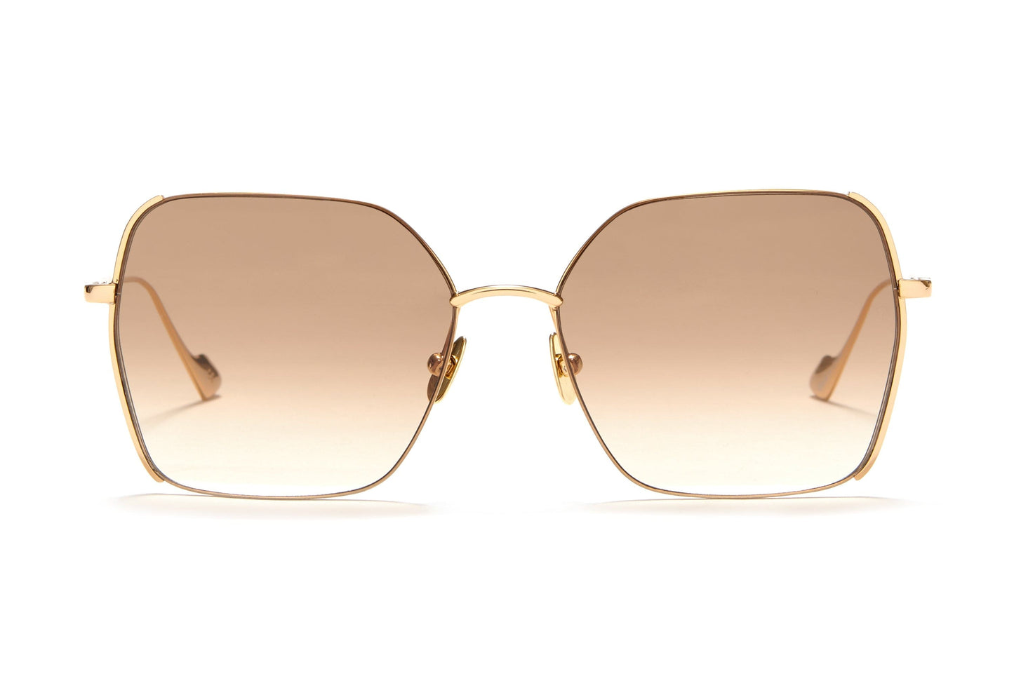 Sunday Somewhere Suja in Gold Unisex Oversized Square Sunglasses