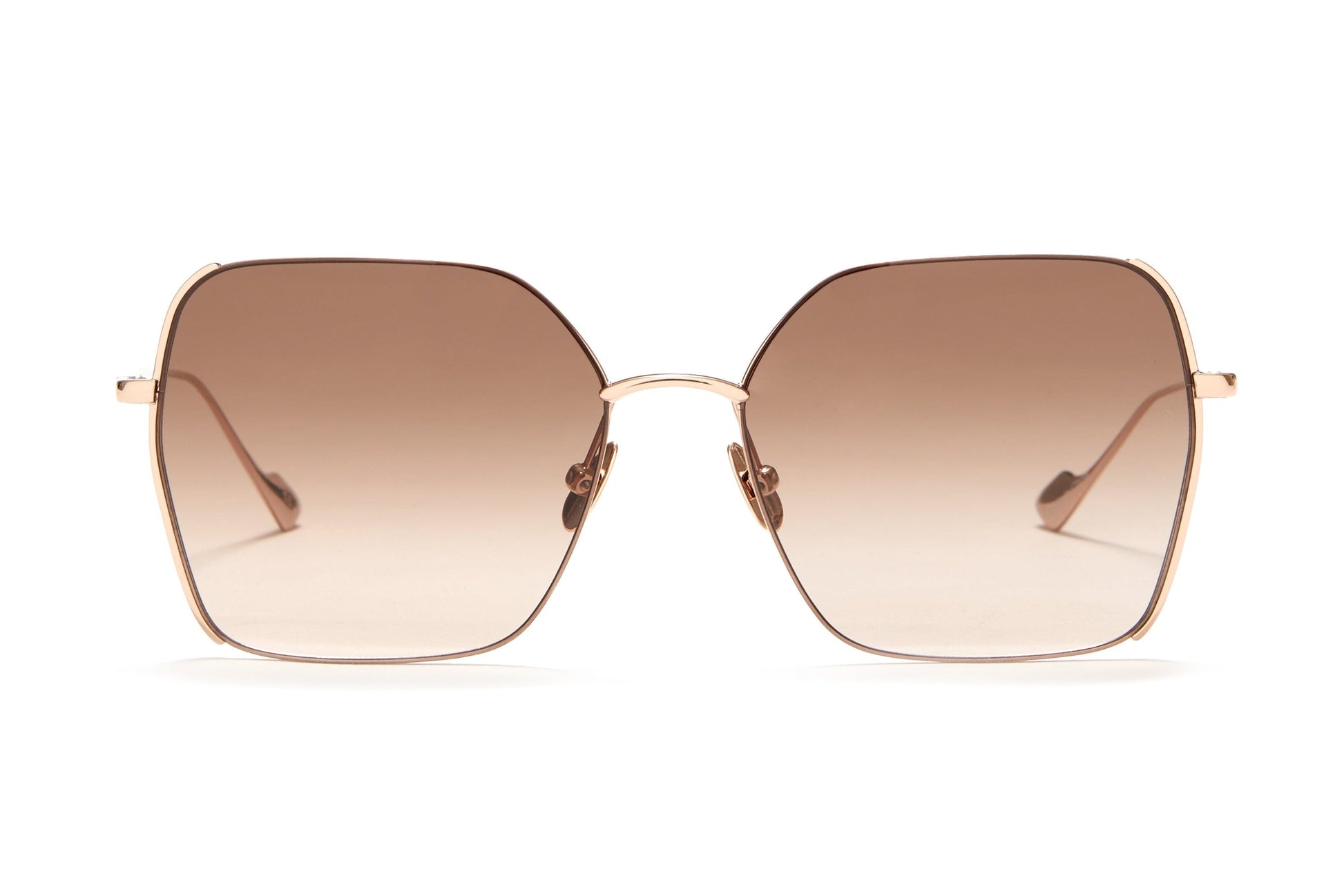 Sunday Somewhere Suja in Rose Gold Unisex Oversized Square Sunglasses 